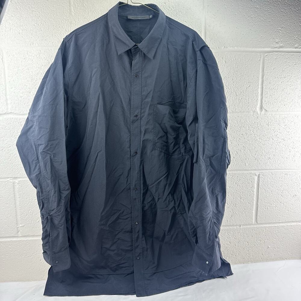 Alexander wang Elongated Black Cotton Blend Shirt, Oversized Fit, Sz L, 26x37
